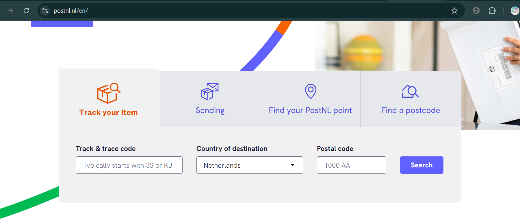 PostNL Tracking Image